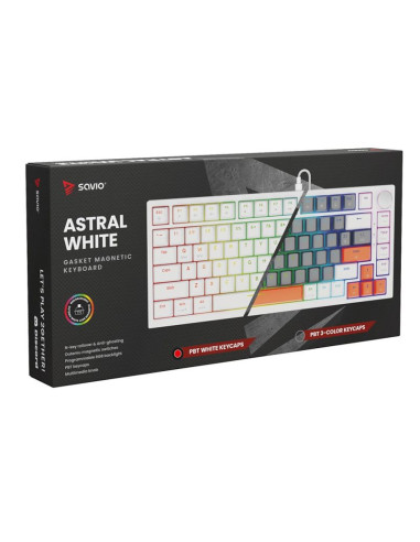 Savio klawiatura mechaniczna astral white outemu white jade rgb