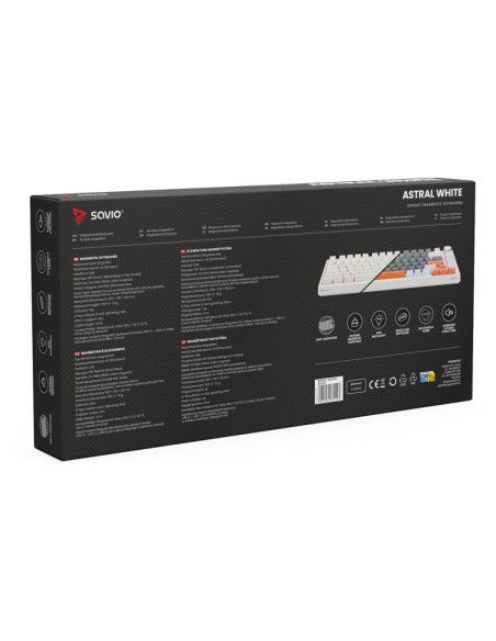 Savio klawiatura mechaniczna astral white outemu white jade rgb