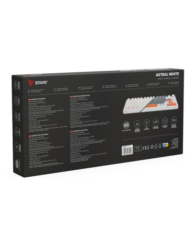 Savio klawiatura mechaniczna astral white outemu white jade rgb