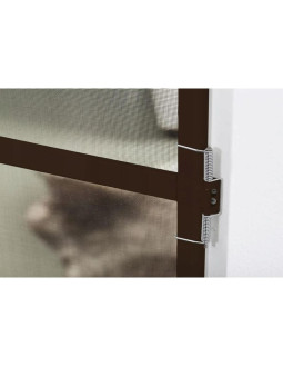 Moskitiera drzwi alu 100x215 brąz basic plus 2