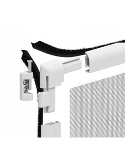 Moskitiera drzwi alu 100x215 biała basic plus 2