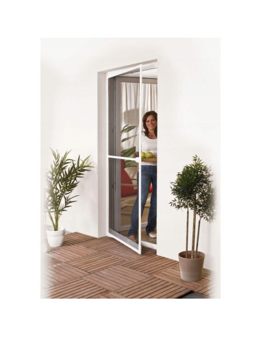 Moskitiera drzwi alu 100x215 biała basic plus