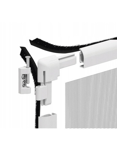 Moskitiera drzwi alu 100x215 biała basic plus