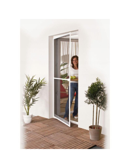 Moskitiera drzwi alu 100x215 biała basic plus