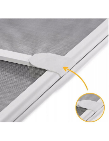 Moskitiera drzwi alu 100x215 biała basic plus