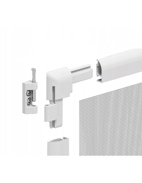 Moskitiera drzwi alu 100x215 biała basic plus