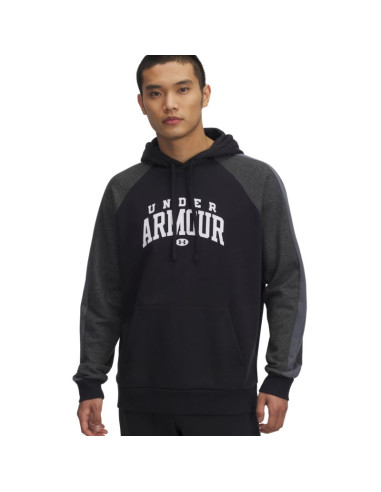 Bluza męska under armour rival fleece colorblock hoodie czarna 6003958 001
