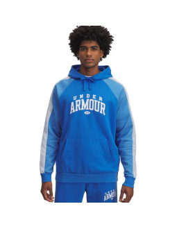 Bluza męska under armour rival fleece colorblock hoodie niebieska 6003958 402