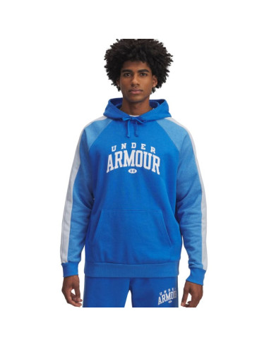 Bluza męska under armour rival fleece colorblock hoodie niebieska 6003958 402