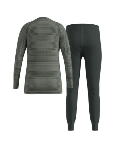 Bielizna termoaktywna - zestaw odlo set long active warm set roz. 128cm szara