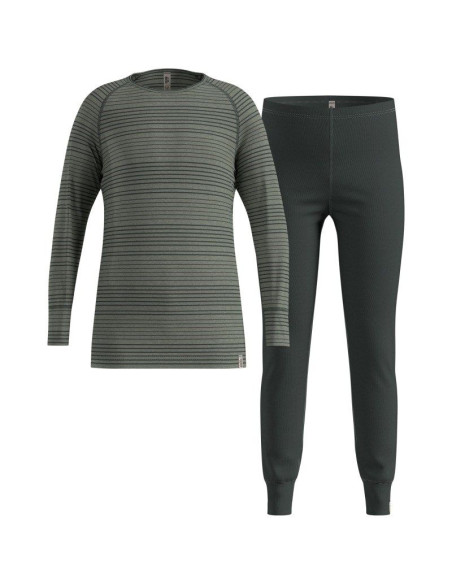 Bielizna termoaktywna - zestaw odlo set long active warm set roz. 128cm szara