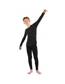 Zestaw bielizny dziecięcej odlo set long active warm eco set roz. 92cm czarno-szary