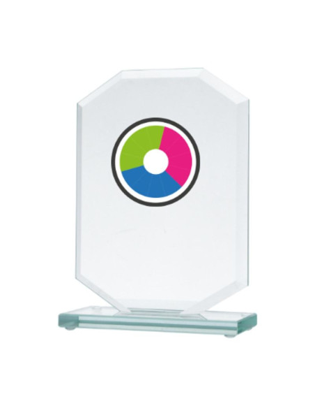 Trofeum szklane z nadrukiem kolorowym luxorjet