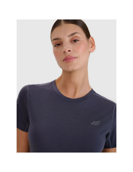 Koszulka trekkingowa z wełną merino damska 4f 4fwss25tftsf1269-22s
