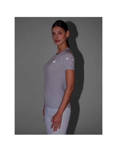 Koszulka trekkingowa z wełną merino damska 4f 4fwss25tftsf1269-27s