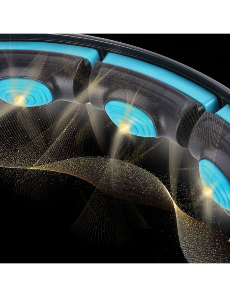 Hhm17 hula hop black/turquoise z magnesami i obciążnikiem + licznik hms