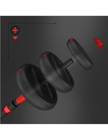 Zestaw ciężarów 6w1 hms sgn130 (sztanga, sztangielki i kettlebell) 30kg