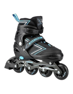 Łyżworolki nils extreme nh11912 a 2w1 czarno-niebieskie rozm. s (31-34) z wymienną płozą hokejową