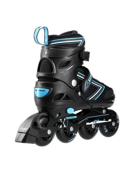 Łyżworolki nils extreme nh11912 a 2w1 czarno-niebieskie rozm. s (31-34) z wymienną płozą hokejową
