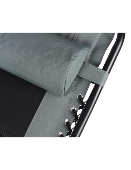 Leżak ogrodowy składany wielofunkcyjny 162x52/65x110cm czarno szary