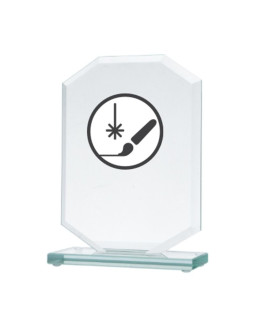 Trofeum szklane grawerowane + wypełnienie farbą