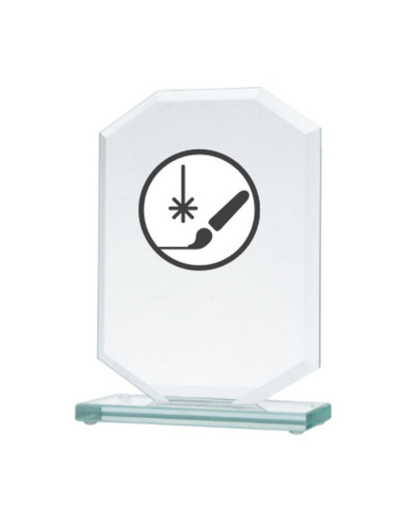 Trofeum szklane grawerowane + wypełnienie farbą