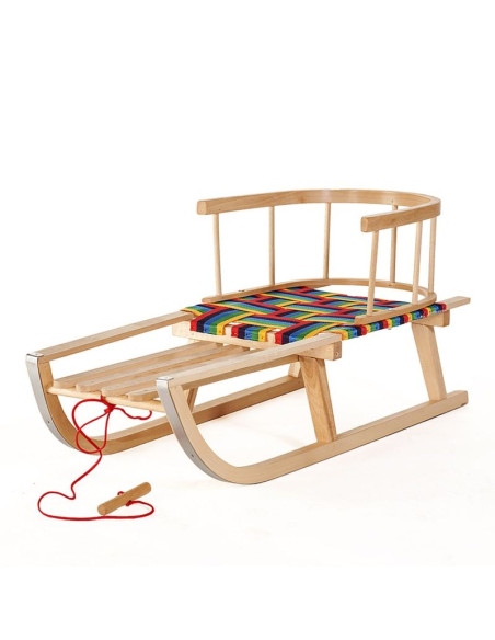 Sanki z siedziskiem parcianym i oparciem greenblue gb138