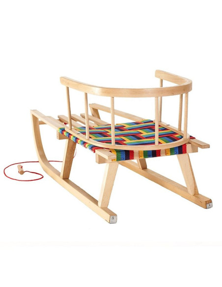 Sanki z siedziskiem parcianym i oparciem greenblue gb138