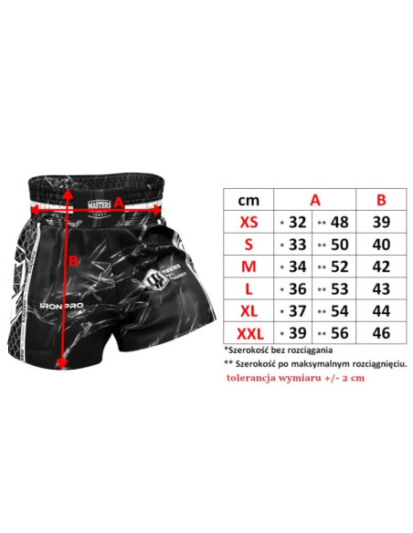 Spodenki treningowe masters st-marble czarne