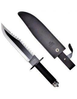 Nóż rambo ii cinema classic 400 mm z pochwa skórzan