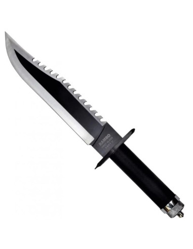 Nóż rambo ii cinema classic 400 mm z pochwa skórzan