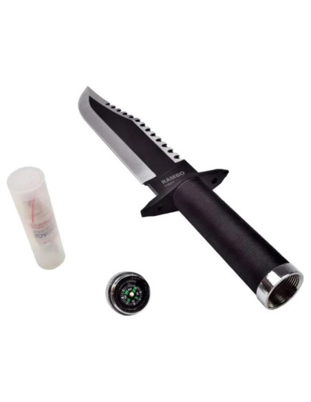 Nóż rambo ii cinema classic 400 mm z pochwa skórzan