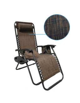 Leżak ogrodowy składany wielofunkcyjny 175x52/65x107cmy brązowy 2