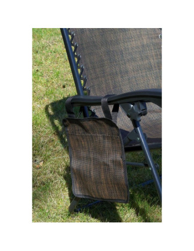 Leżak ogrodowy składany wielofunkcyjny 175x52/65x107cmy brązowy