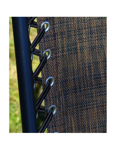 Leżak ogrodowy składany wielofunkcyjny 175x52/65x107cmy brązowy