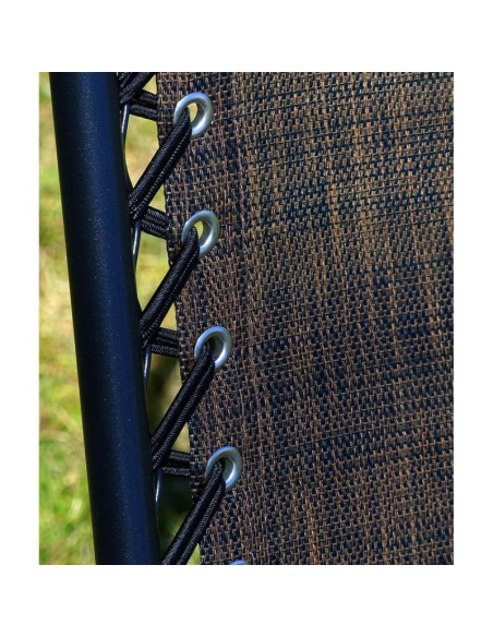 Leżak ogrodowy składany wielofunkcyjny 175x52/65x107cmy brązowy