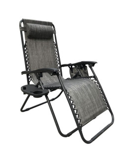 Leżak ogrodowy składany wielofunkcyjny 175x52/65x107cm szary