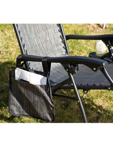 Leżak ogrodowy składany wielofunkcyjny 175x52/65x107cm szary