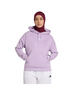 Bluza damska adidas essentials linear french terry hoodie fioletowa jy0036 2