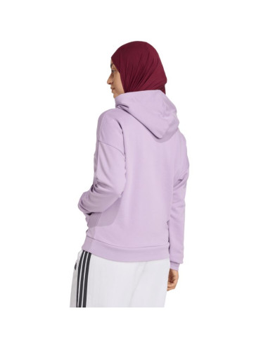 Bluza damska adidas essentials linear french terry hoodie fioletowa jy0036