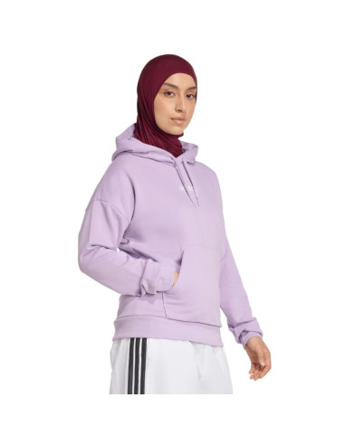 Bluza damska adidas essentials linear french terry hoodie fioletowa jy0036