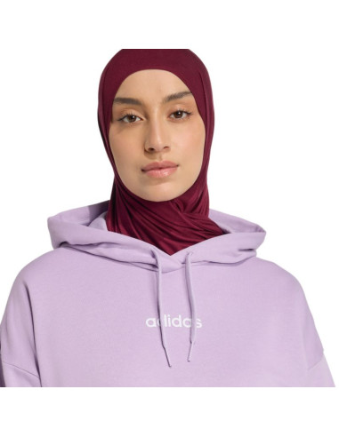 Bluza damska adidas essentials linear french terry hoodie fioletowa jy0036