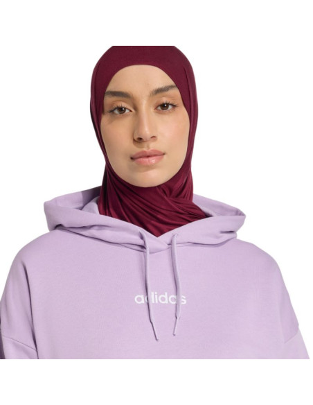 Bluza damska adidas essentials linear french terry hoodie fioletowa jy0036