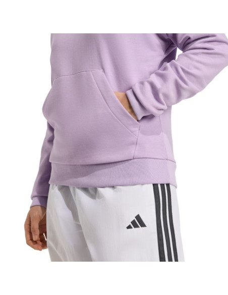 Bluza damska adidas essentials linear french terry hoodie fioletowa jy0036