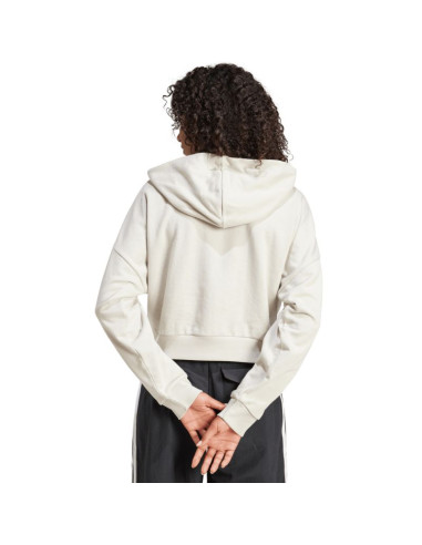 Bluza damska adidas essentials 3-stripes french terry quarter-zip hoodie beżowa jn1958