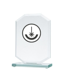 Trofeum szklane grawerowane