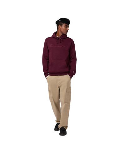 Bluza męska champion hooded sweatshirt bordowa 220271 rs522