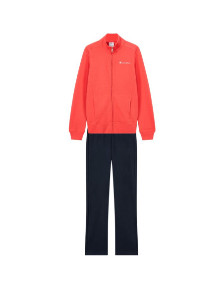 Dres damski champion full zip suit pomarańczowo-granatowy 118289 rs073