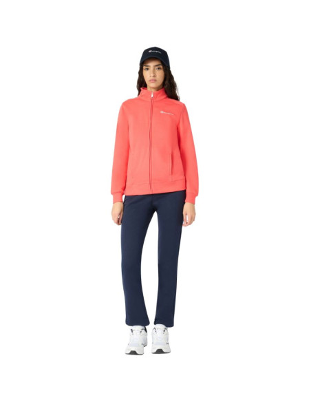 Dres damski champion full zip suit pomarańczowo-granatowy 118289 rs073