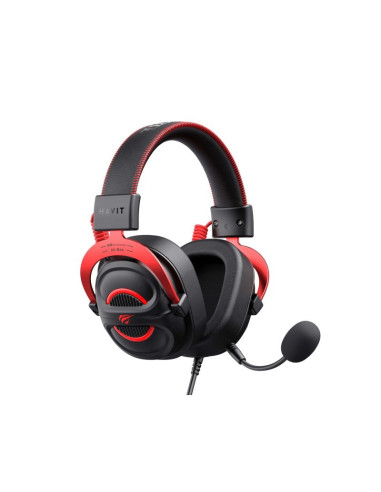 Słuchawki gamingowe havit h2002e pro (czarny/czerwony)